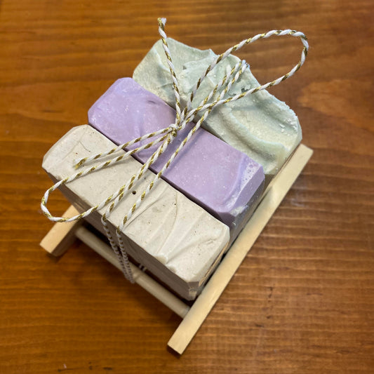 Three Soap Gift Set with Tray